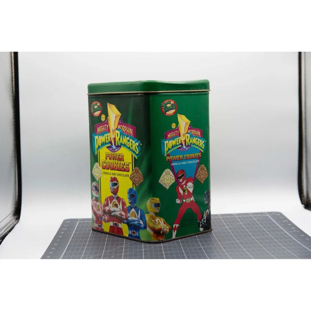 Vintage Mighty Morphin Power Rangers Frookie Power Cookies Tin Green Collectible